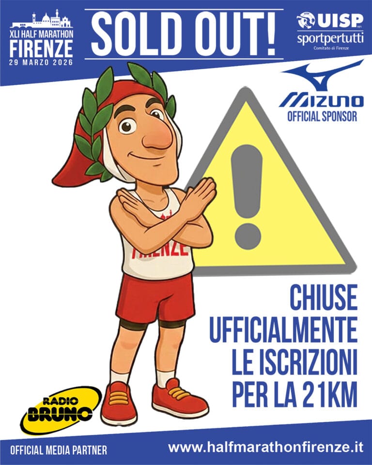Half Marathon Firenze è già sold-out! Restano solo (pochi) pettorali per la non competitiva